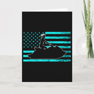 Jetski Jet Skiing Watercraft Jet Ski American Usa Card