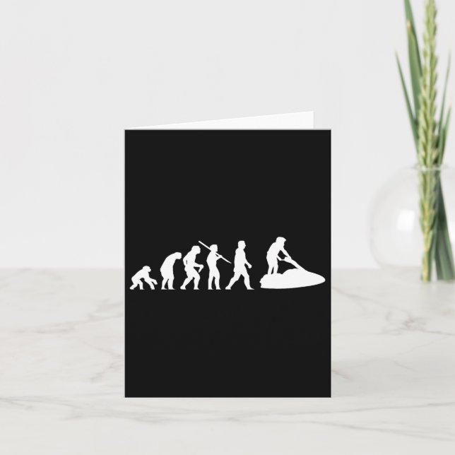 Jetski Watersport Jet Ski Skiing Evolution  Card (Front)