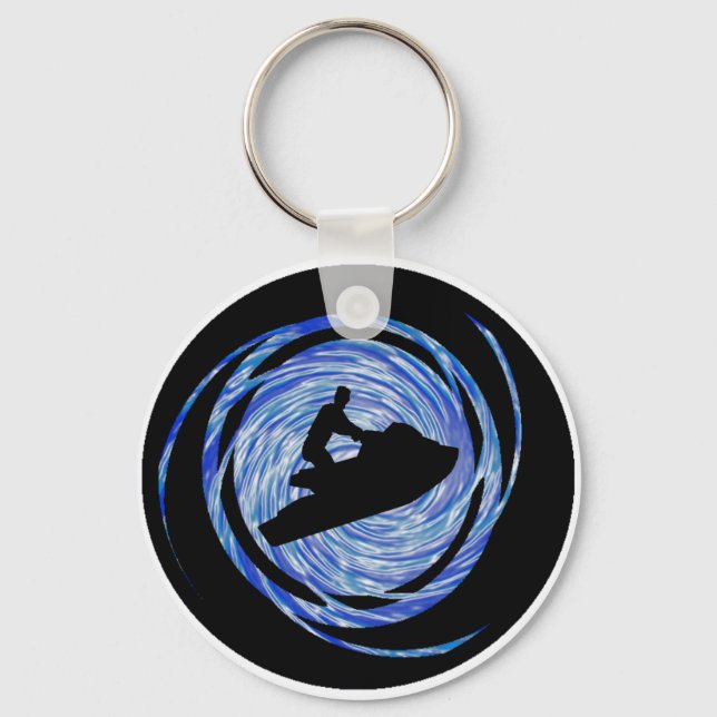 JETSKIING THE CARRIBEAN KEY RING (Front)