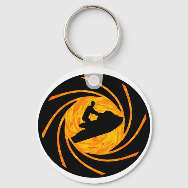 JETSKIING THE GULF KEY RING (Front)