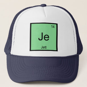 Jett  Name Chemistry Element Periodic Table Trucker Hat