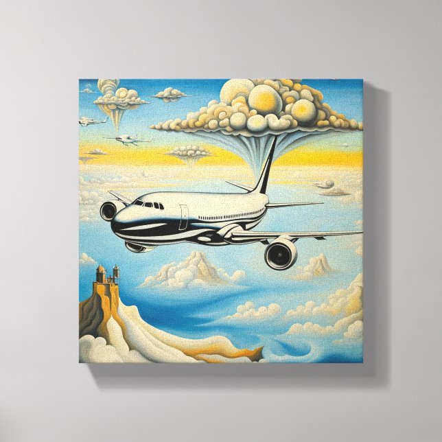 Jetting Through the Skies: Aeroplane Journeys Canvas Print (Front)