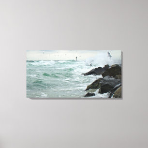Jetty Fishing - Island Beach State Park - NJ Canvas Print