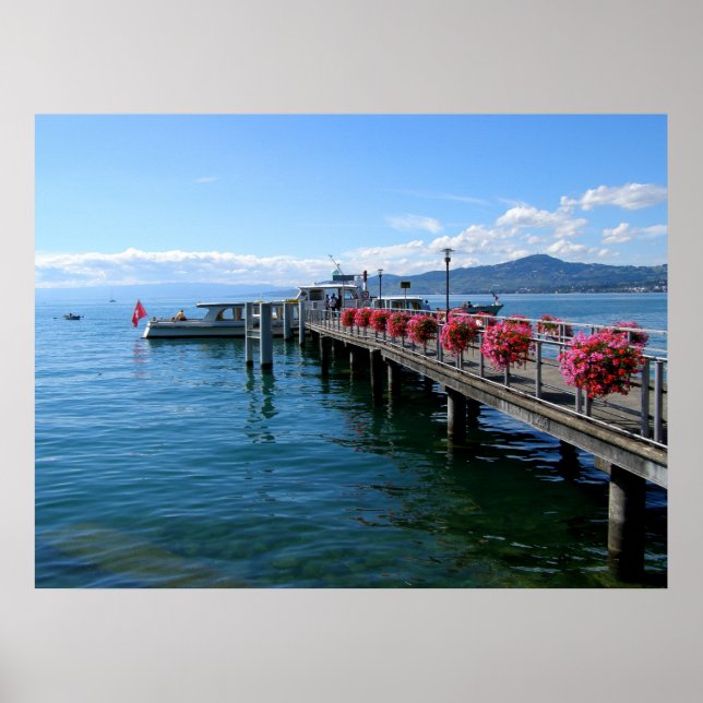 Jetty on Lake Geneva Poster (Front)