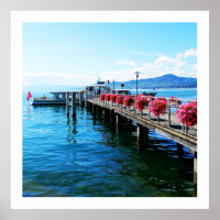 Jetty on Lake Geneva, Switzerland