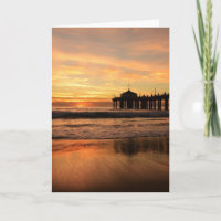 Jetty Over Ocean Beach Sunset