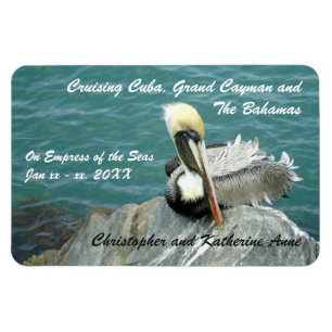 Jetty Pelican Personalised Stateroom Door Marker Magnet