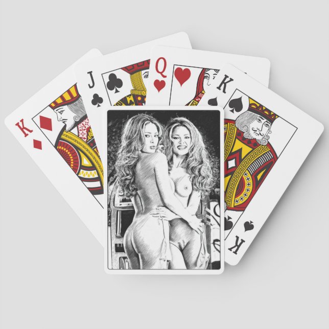 Jeu de cartes ,Femmes entre elles Playing Cards (Back)