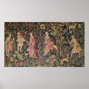 Jeu de Marelle et Cueillette de Fruits' Poster