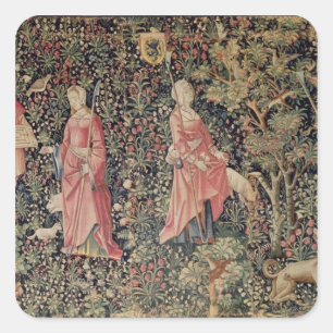 Jeu de Marelle et Cueillette de Fruits' Square Sticker