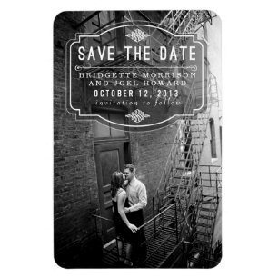 Jeune Amour Vintage Save the Date Magnet