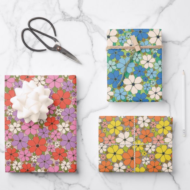 Jeune Floral Assorted Colours Paper (Front)