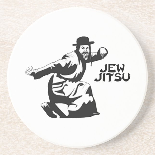 Jew Jitsu Coaster | Jewish Bar Mitzvah Gifts (Front)