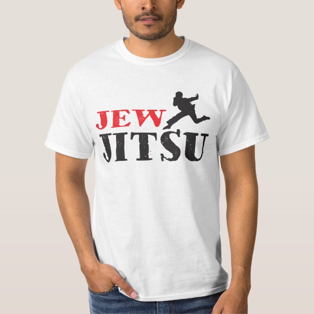 Jew Jitsu - Funny Jewish humour T-Shirt (Front)