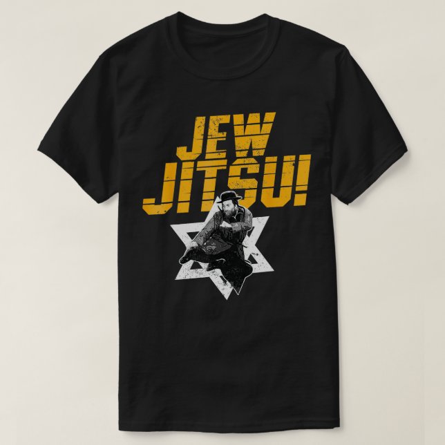 Jew Jitsu Funny Jewish Martial Arts Rabbi Jiu Jits T-Shirt (Design Front)