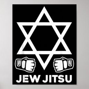 Jew Jitsu Star David Funny Jewish Fighter MMA Poster