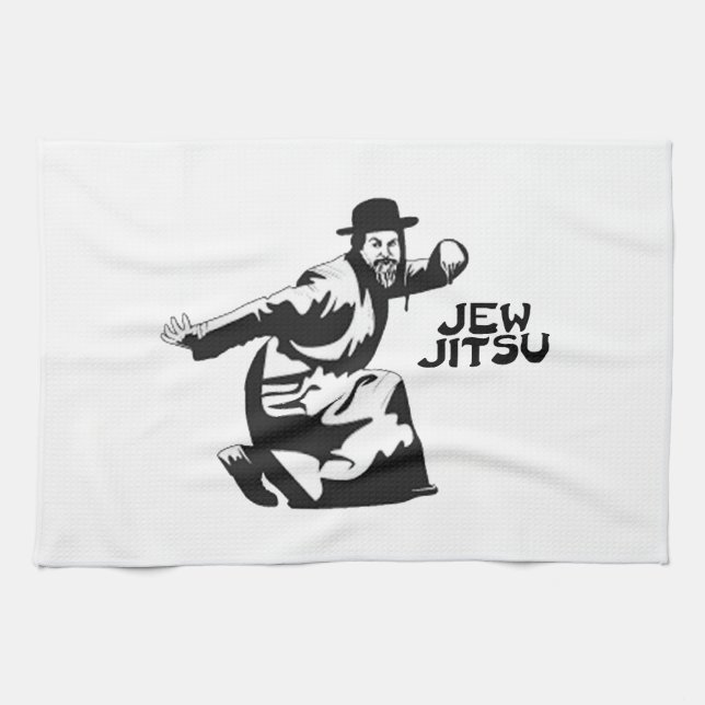 Jew Jitsu Towel | Jewish Bar Mitzvah Gifts (Horizontal)