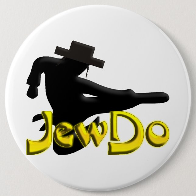 Jewdo 6 Cm Round Badge (Front)