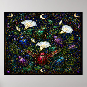 Jewel Beetle Garden 20 x 16 in Poster