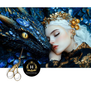 Jewel Blue Dragon & Queen Tissue Paper