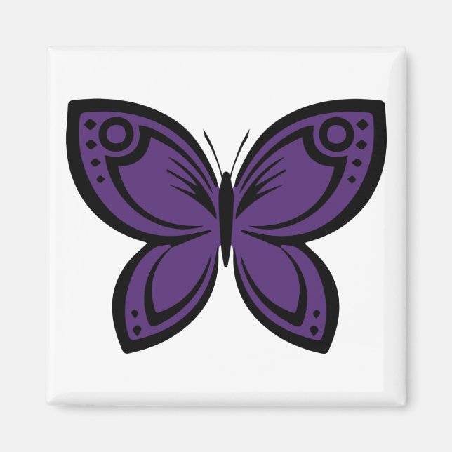Jewel Butterflies - Purple Magnet (Front)