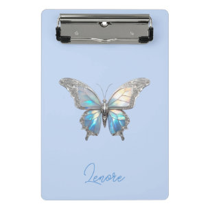 Jewel Butterfly Opal and Silver Mini Clipboard