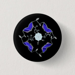 Jewel design 3 cm round badge