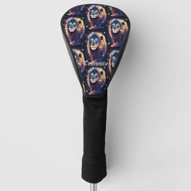 Jewel Galaxy Zodiac Leo Golf Head Cover (Front)