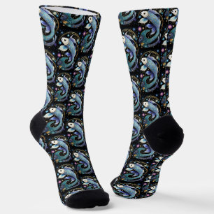Jewel Galaxy Zodiac Pisces Socks