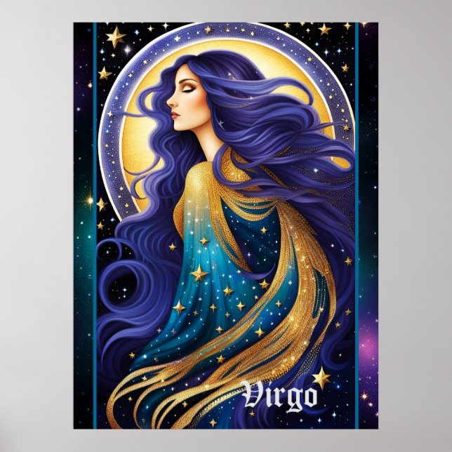 Jewel Galaxy Zodiac Virgo Poster (Front)