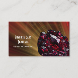 Jewel Gemstone Crystal Ruby Business Card