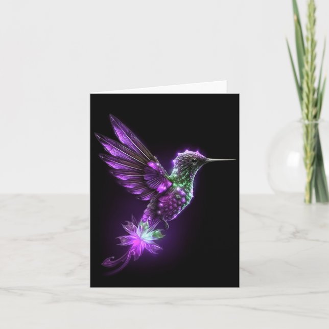 Jewel Hummingbird - Amethyst Card (Front)