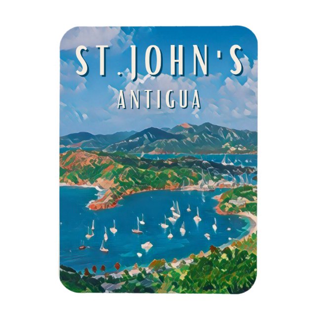 Jewel of the Caribbean: Saint John's Magnet (Vertical)