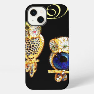 JEWEL OWLS,Gold, Blue Sapphire ,Topaz iPhone 13 Case