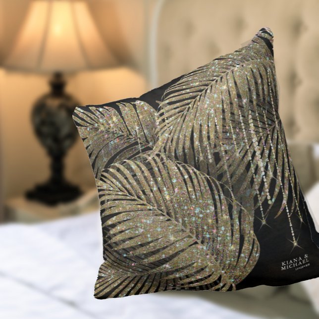 Jewel Palm Leaf Wedding Gold ID830 Cushion (Creator Uploaded)