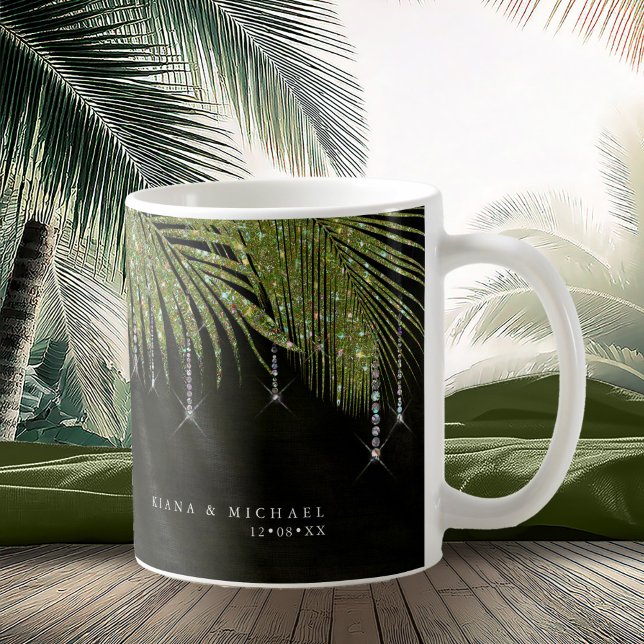 Jewel Palm Leaf Wedding Green ID830 Coffee Mug (Creator Uploaded)