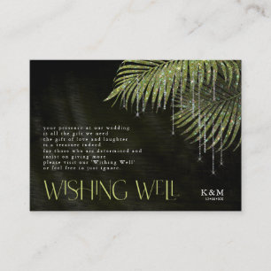 Jewel Palm Leaf Wishing Well V2 Green ID830 Enclosure Card