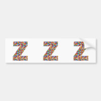 Jewel Stone Studded Alpha ZZZ z ZZ Birthday Gifts