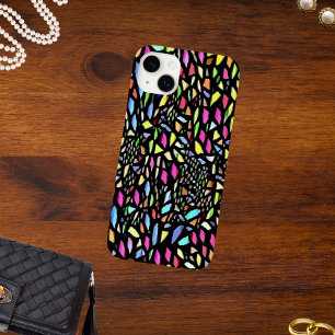 Jewel Tone Black Watercolor Mosaic Case-Mate iPhone 14 Plus Case