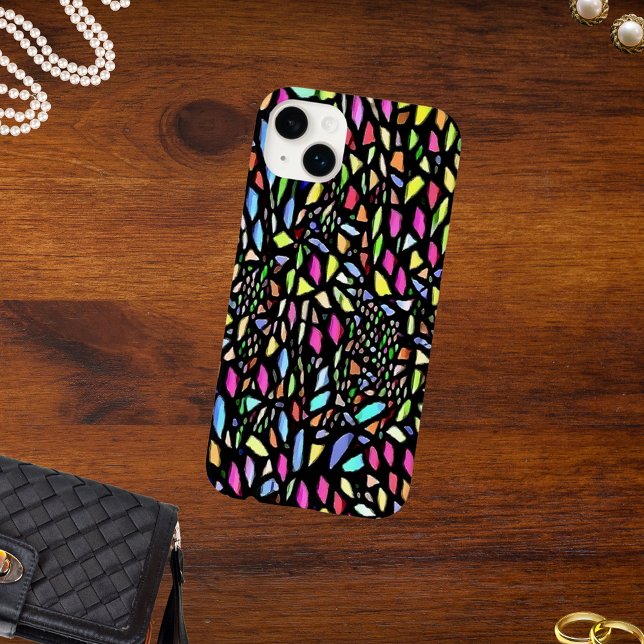 Jewel Tone Black Watercolor Mosaic Case-Mate iPhone Case (Creator Uploaded)