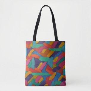 Jewel Tone Brushstrokes Tote Bag