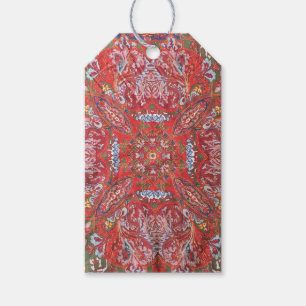 Jewel Tone Fabric Design Style Photo  Gift Tags
