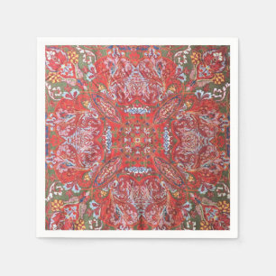 Jewel Tone Fabric Design Style Photo  Napkin