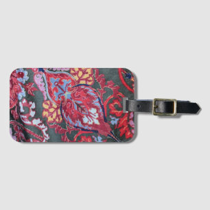 Jewel Tone Fabric Style Photo Luggage Tag