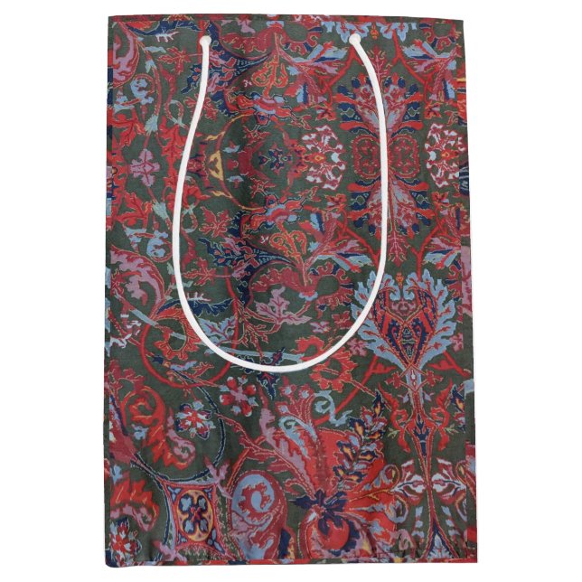 Jewel Tone Fabric Style Photo  Medium Gift Bag (Front)