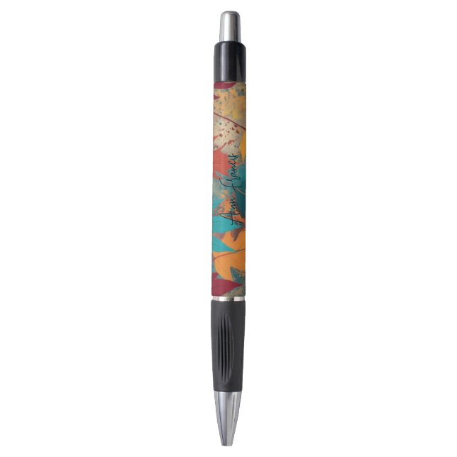 Jewel Tone Fall Foliage Artistic Nature Pattern (Front Vertical)