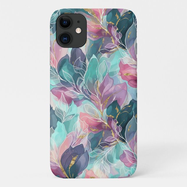 Jewel Tone Floral Case-Mate iPhone Case (Back)