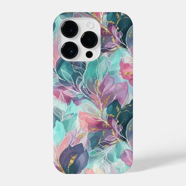 Jewel Tone Floral iPhone Case (Back)