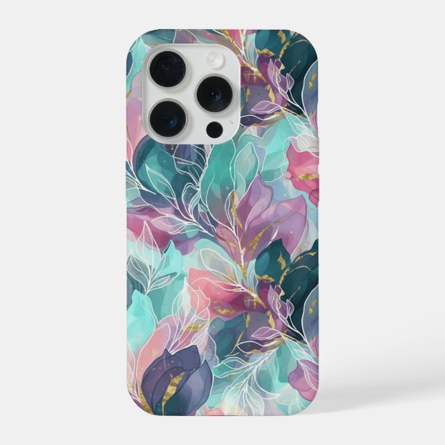 Jewel Tone Floral iPhone Case (Back)