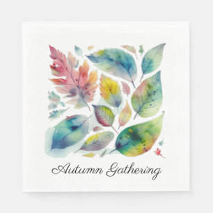 Jewel Tone Forest Watercolor, custom Napkin